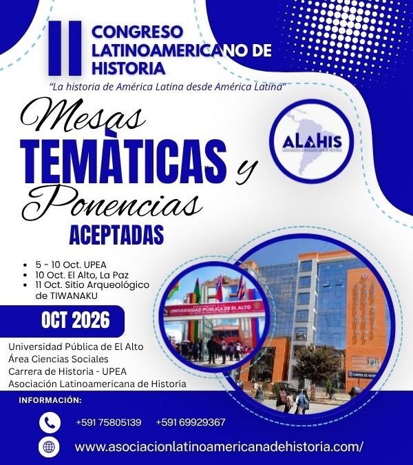 Mesas temáticas y ponencias aceptadas - IICLH